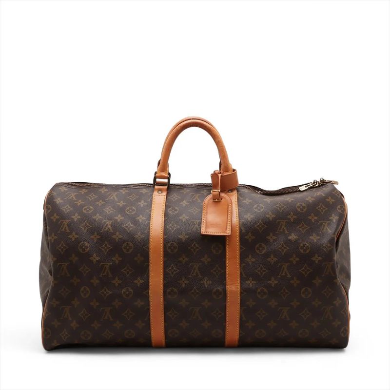 Louis Vuitton Monogram Keepall 55 M41424 Leather Boston Bag Business Travel