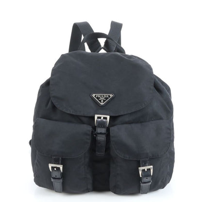 Prada Tessuto Nylon Triangle Logo Leather Backpack Sac Backpack Shoulder Bag