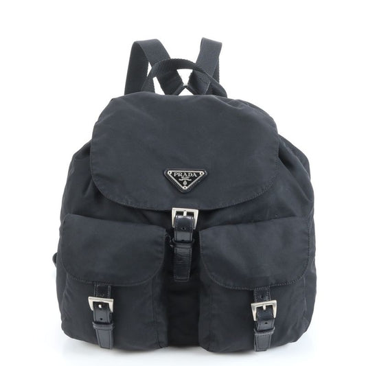 Prada Tessuto Nylon Triangle Logo Leather Backpack Sac Backpack Shoulder Bag