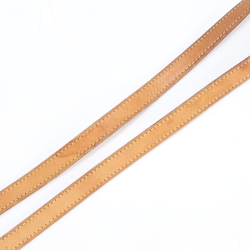 Louis Vuitton Leather Shoulder Strap Nubuck Crossbody Shoulder Bag Brown Gold