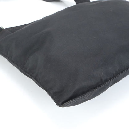 Prada Tessuto Nylon Triangle Logo Leather Shoulder Bag Crossbody Messenger