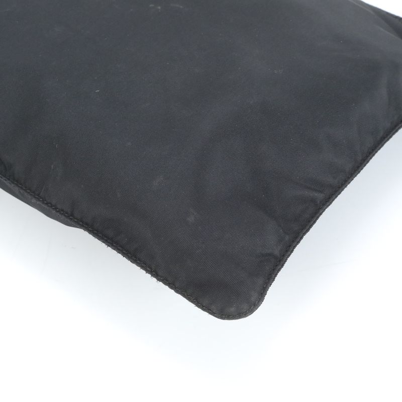 Prada Tessuto Nylon Triangle Logo Leather Shoulder Bag Crossbody Messenger