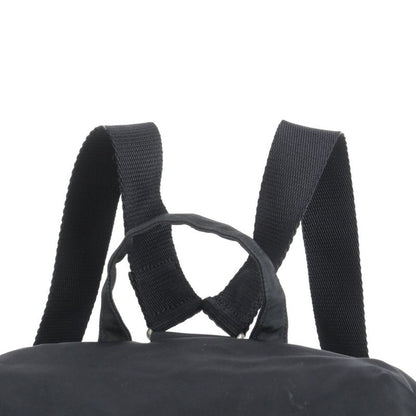 Prada Tessuto Nylon Triangle Logo Leather Backpack Sac Backpack Black Genuine