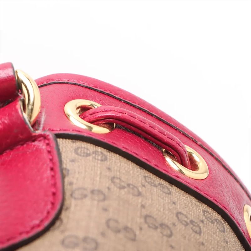 Gucci X Doraemon Collaboration Micro GG Mini Bucket 647801 Leather Shoulder Bag