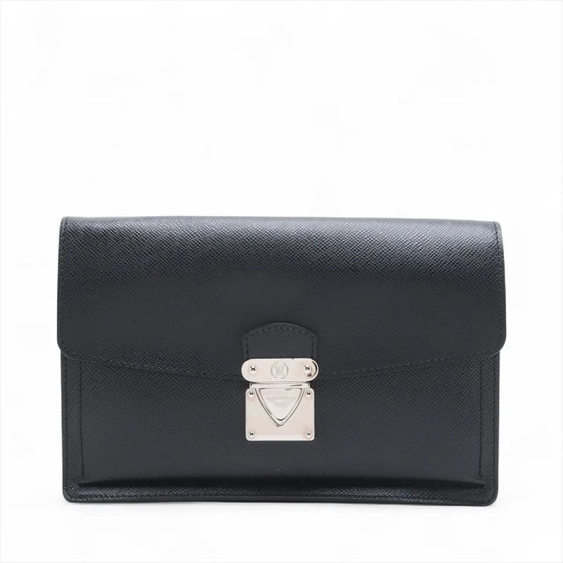 Louis Vuitton Taiga Belair M32592 Leather Second Bag Clutch Pouch Commuter