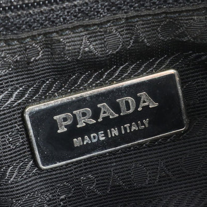 Prada Triangle Logo Tessuto Nylon Leather Backpack Sac Backpack Black Women EEE
