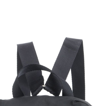 Prada Tessuto Nylon Triangle Logo Leather Backpack Sac Backpack Black Women EEE