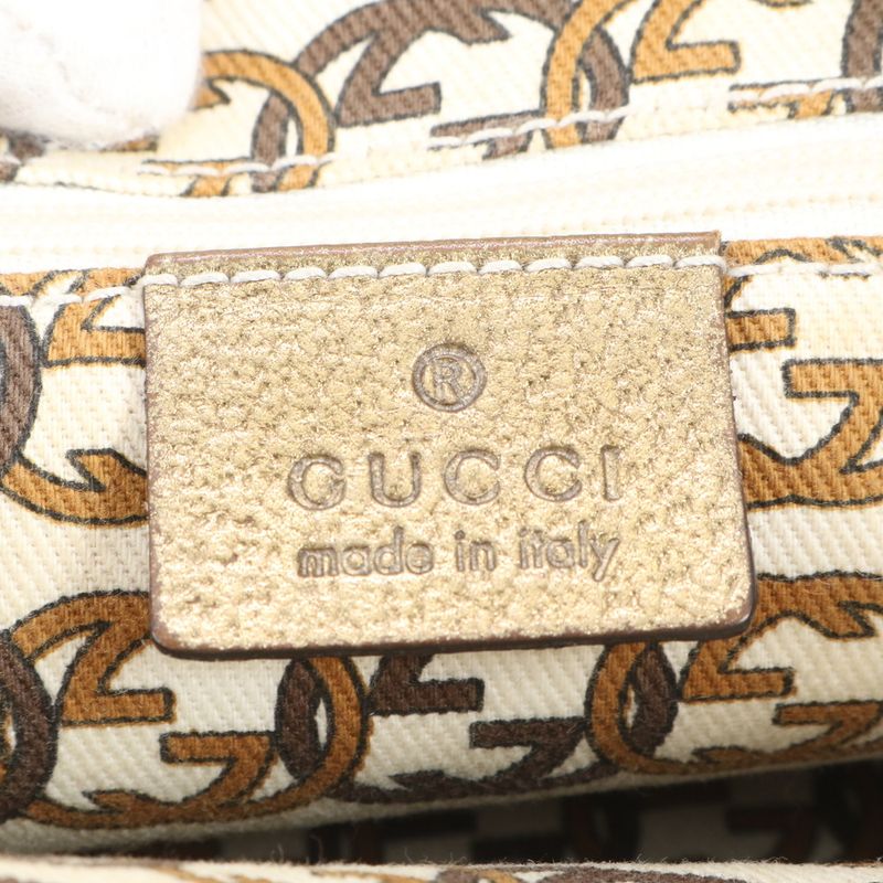 Gucci GG Canvas Princi Mini Boston Leather Tote Bag Shoulder Hand 161720