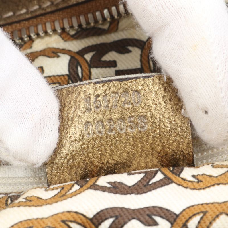 Gucci GG Canvas Princi Mini Boston Leather Tote Bag Shoulder Hand 161720