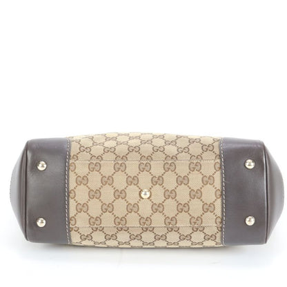 Gucci GG Canvas Sherry Line Mayfair Leather Tote Bag Shoulder A4 257061 Ladies