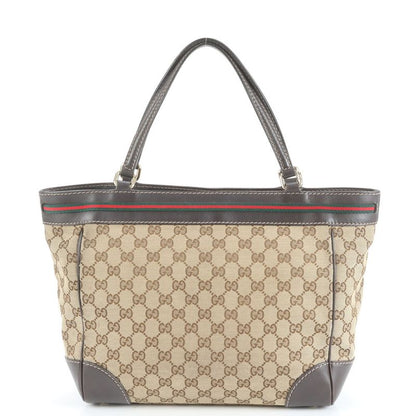 Gucci GG Canvas Sherry Line Mayfair Leather Tote Bag Shoulder A4 257061 Ladies