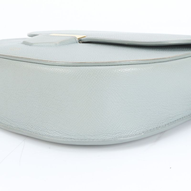 Celine Trotter Leather Shoulder Bag Crossbody Gold Hardware Hand Tote Women's