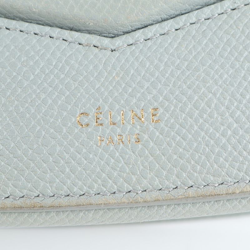 Celine Trotter Leather Shoulder Bag Crossbody Gold Hardware Hand Tote Women's