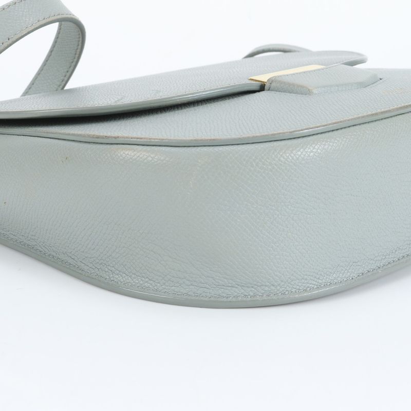 Celine Trotter Leather Shoulder Bag Crossbody Gold Hardware Hand Tote Women's