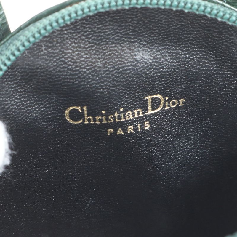 Vintage Christian Dior CD Logo Leather Mini Hand Bag Gold Hardware Tote Women's