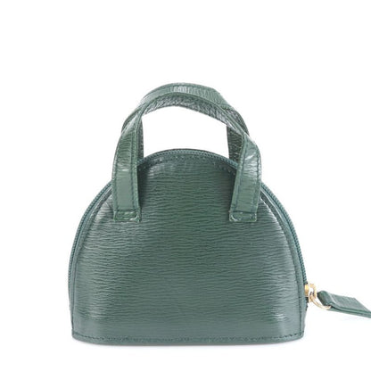 Vintage Christian Dior CD Logo Leather Mini Hand Bag Gold Hardware Tote Women's