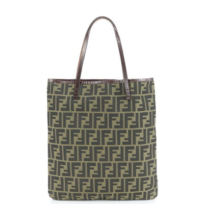 Fendi With Pouch Zucca Leather Tote Bag Shoulder Hand Brown A4 Ladies EUE Cx2-10