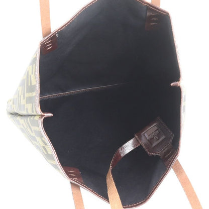 Fendi With Pouch Zucca Leather Tote Bag Shoulder Hand Brown A4 Ladies EUE Cx2-10