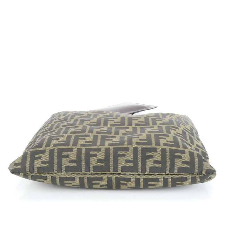 Fendi With Pouch Zucca Leather Tote Bag Shoulder Hand Brown A4 Ladies EUE Cx2-10