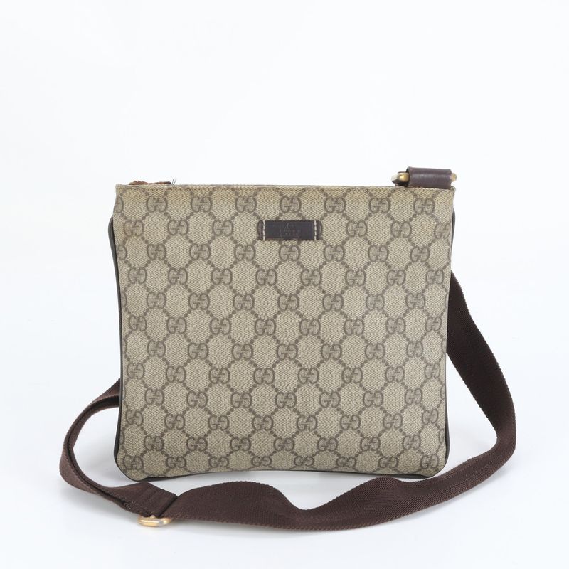 Gucci GG Supreme Leather Shoulder Bag Crossbody Messenger Business Commute