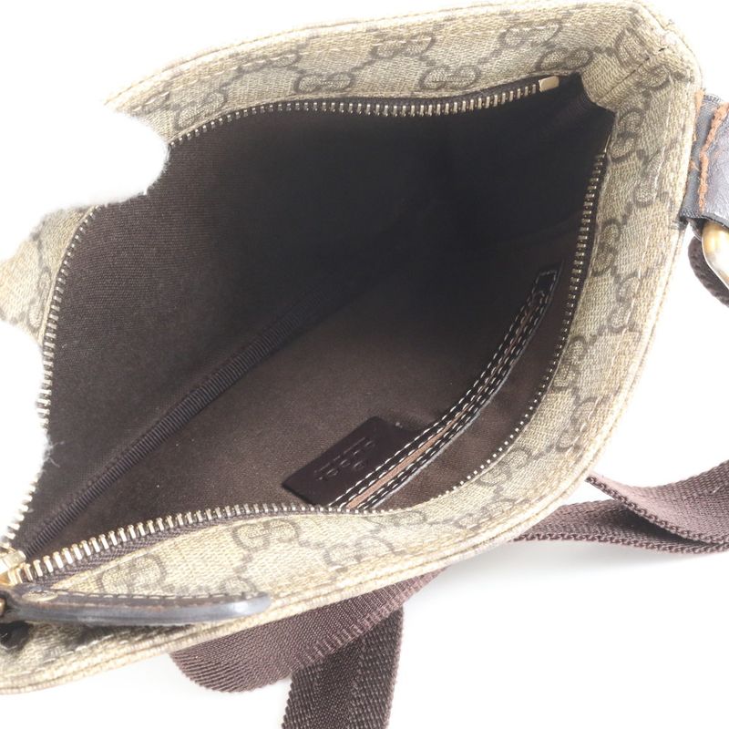 Gucci GG Supreme Leather Shoulder Bag Crossbody Messenger Business Commute