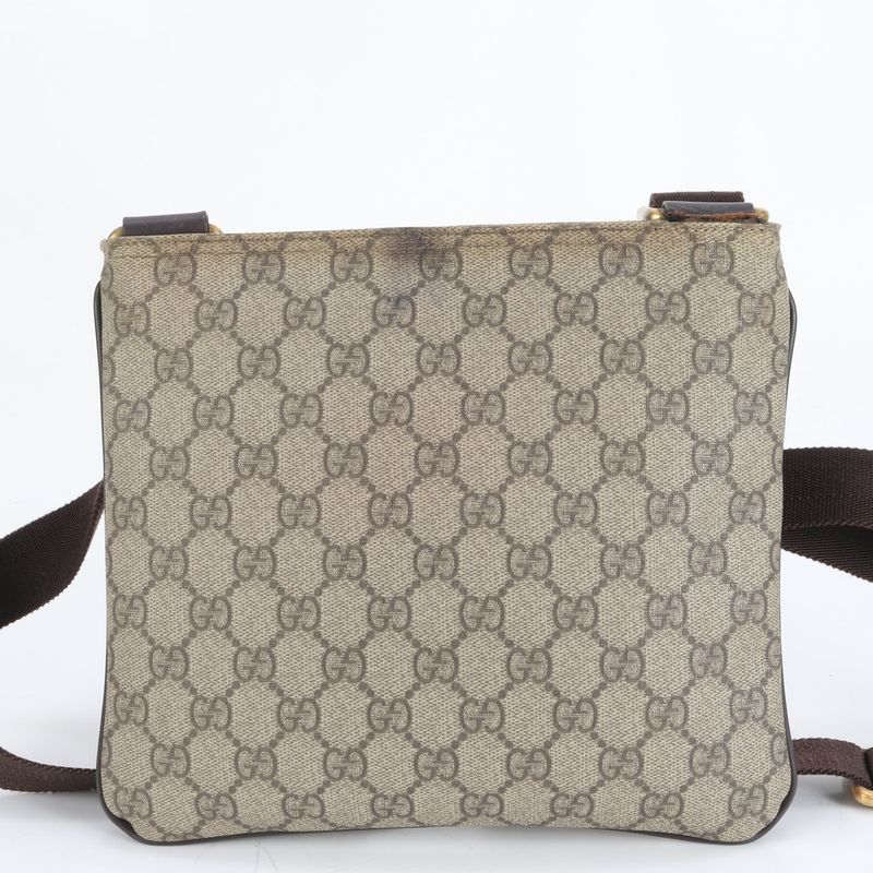 Gucci GG Supreme Leather Shoulder Bag Crossbody Messenger Business Commute