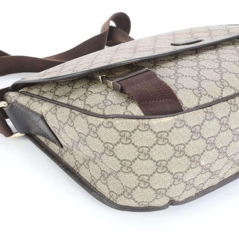 Gucci GG Supreme Leather Shoulder Bag Crossbody Messenger Business Commute