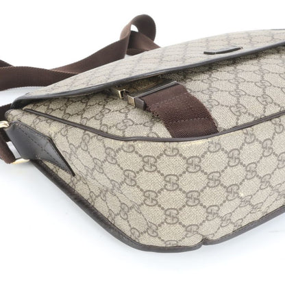 Gucci GG Supreme Leather Shoulder Bag Crossbody Messenger Business Commute