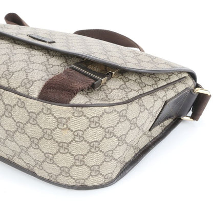Gucci GG Supreme Leather Shoulder Bag Crossbody Messenger Business Commute