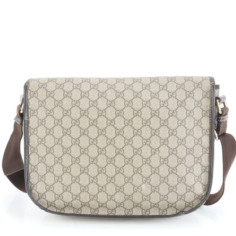 Gucci GG Supreme Leather Shoulder Bag Crossbody Messenger Business Commute