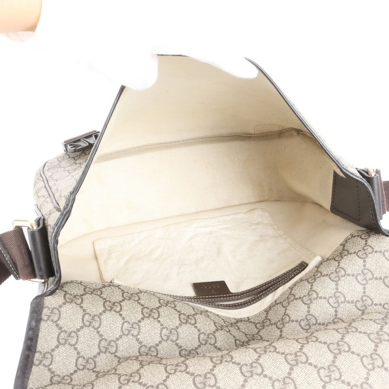 Gucci GG Supreme Leather Shoulder Bag Crossbody Messenger Business Commute