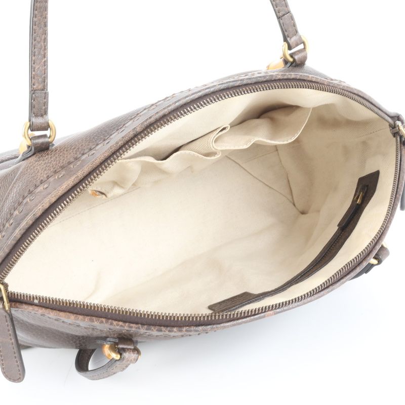 Gucci With Control Card Bamboo Laidback Crafty 339002 Leather Tote Bag Shoulder