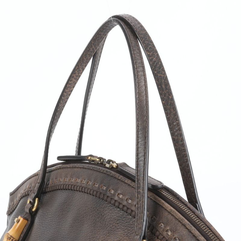 Gucci With Control Card Bamboo Laidback Crafty 339002 Leather Tote Bag Shoulder