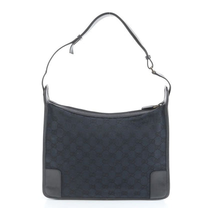 Gucci GG Canvas Leather Shoulder Bag Shoulder One Shoulder Black 001-4205 Tote