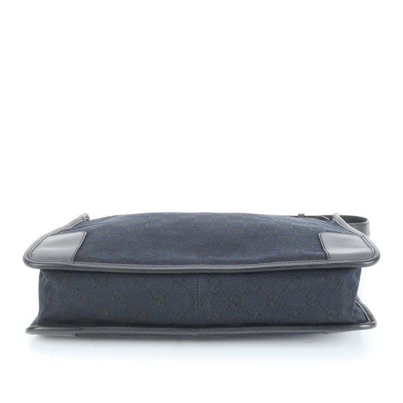 Gucci GG Canvas Leather Shoulder Bag Shoulder One Shoulder Black 001-4205 Tote