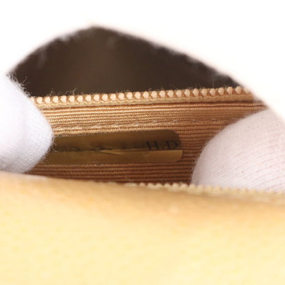 Hakata Daimaru Chanel Beige Mini Matelasse Caviar Skin Shoulder Bag With Serial