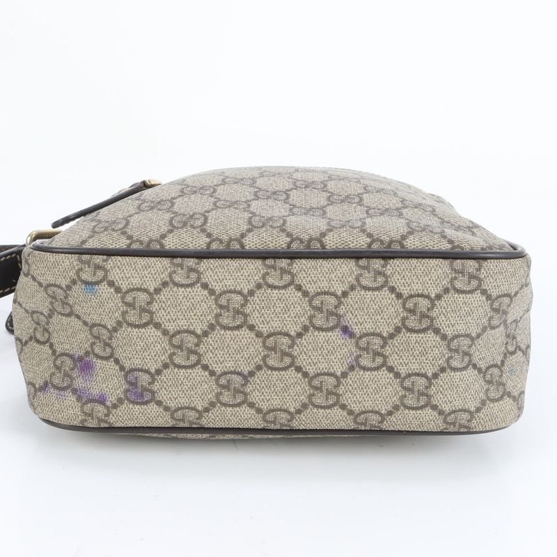 Gucci GG Supreme Leather Shoulder Bag Crossbody Messenger Business Commuter