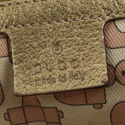 Gucci GG Canvas Charm Leather Tote Bag Shoulder Hand 137396 Gold Women's ERE
