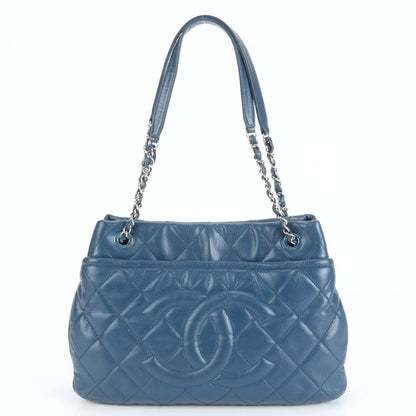 Chanel With Serial Seal Caviar Skin Leather Tote Bag Shoulder Hand Women's EUE