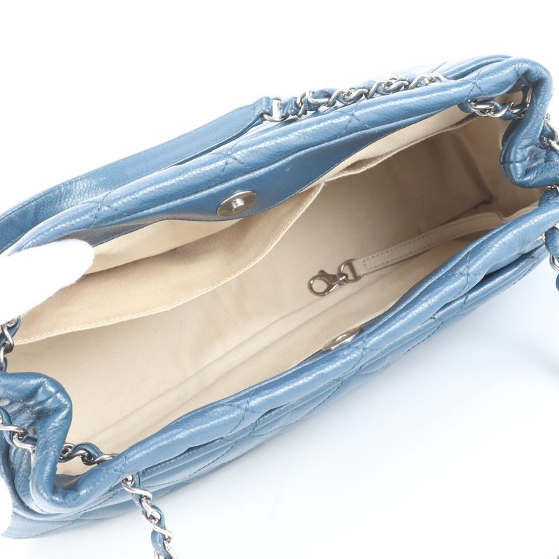 Chanel With Serial Seal Caviar Skin Leather Tote Bag Shoulder Hand Women's EUE