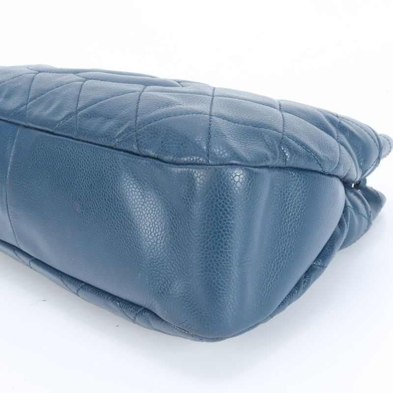 Chanel With Serial Seal Caviar Skin Leather Tote Bag Shoulder Hand Women's EUE