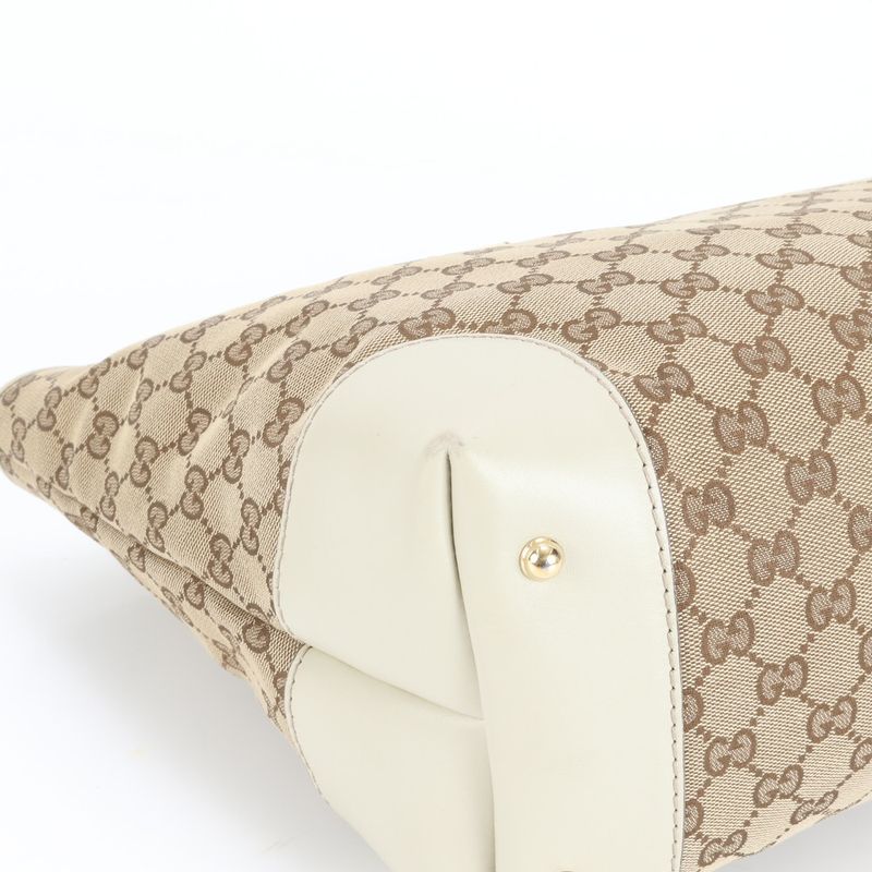 Gucci GG Canvas Heart Bit Leather Tote Bag Shoulder Hand A4 269956 Women's EUE