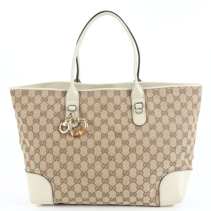 Gucci GG Canvas Heart Bit Leather Tote Bag Shoulder Hand A4 269956 Women's EUE