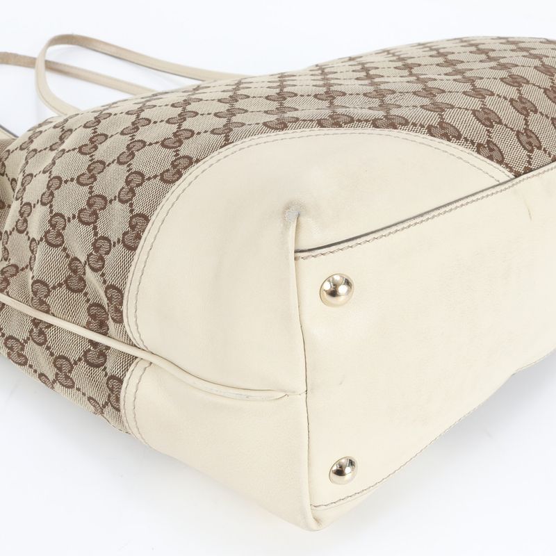 Gucci GG Canvas New Britt Leather Tote Bag Shoulder Hand A4 169945 Women's EUE