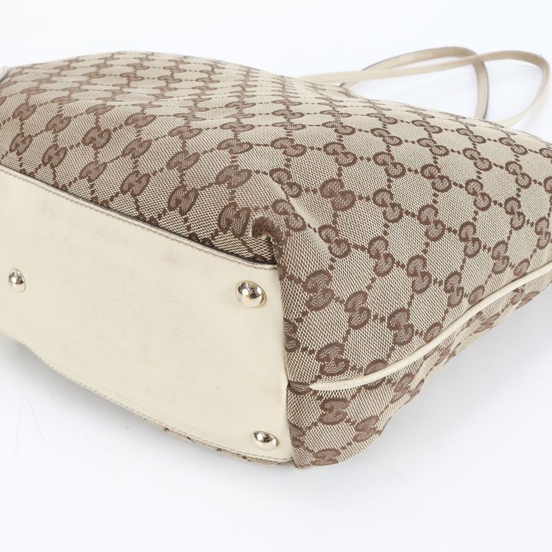 Gucci GG Canvas New Britt Leather Tote Bag Shoulder Hand A4 169945 Women's EUE