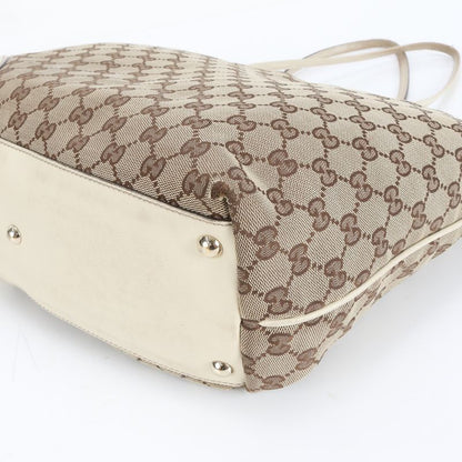 Gucci GG Canvas New Britt Leather Tote Bag Shoulder Hand A4 169945 Women's EUE