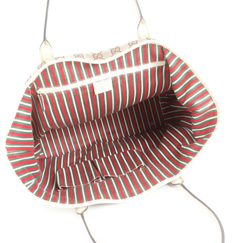 Gucci GG Canvas New Britt Leather Tote Bag Shoulder Hand A4 169945 Women's EUE