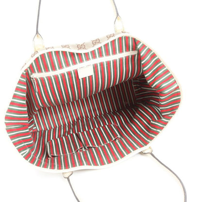 Gucci GG Canvas New Britt Leather Tote Bag Shoulder Hand A4 169945 Women's EUE