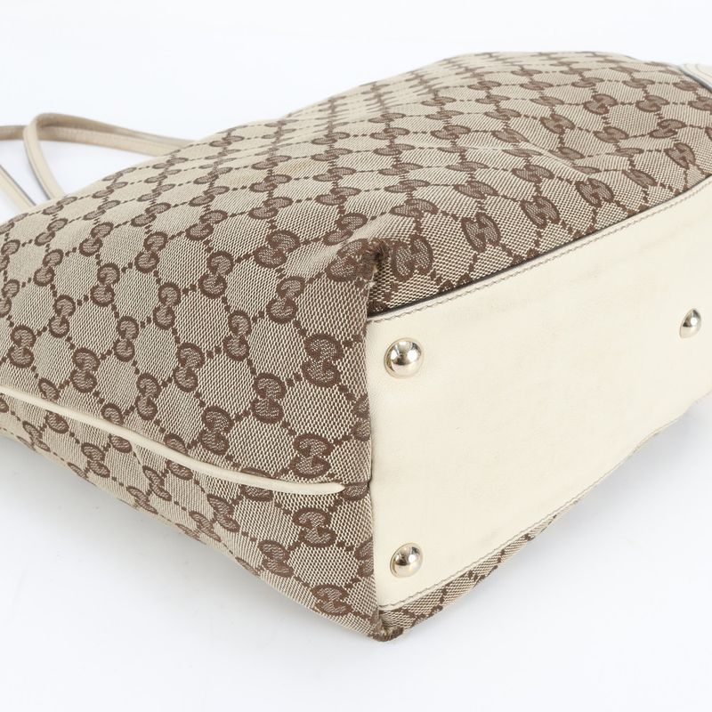 Gucci GG Canvas New Britt Leather Tote Bag Shoulder Hand A4 169945 Women's EUE