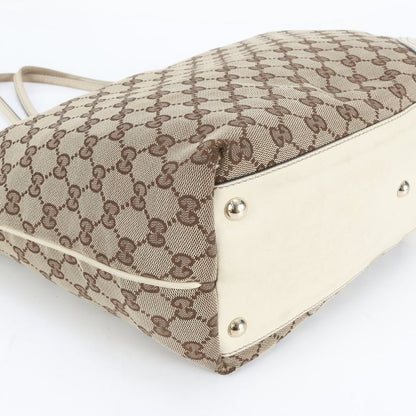 Gucci GG Canvas New Britt Leather Tote Bag Shoulder Hand A4 169945 Women's EUE